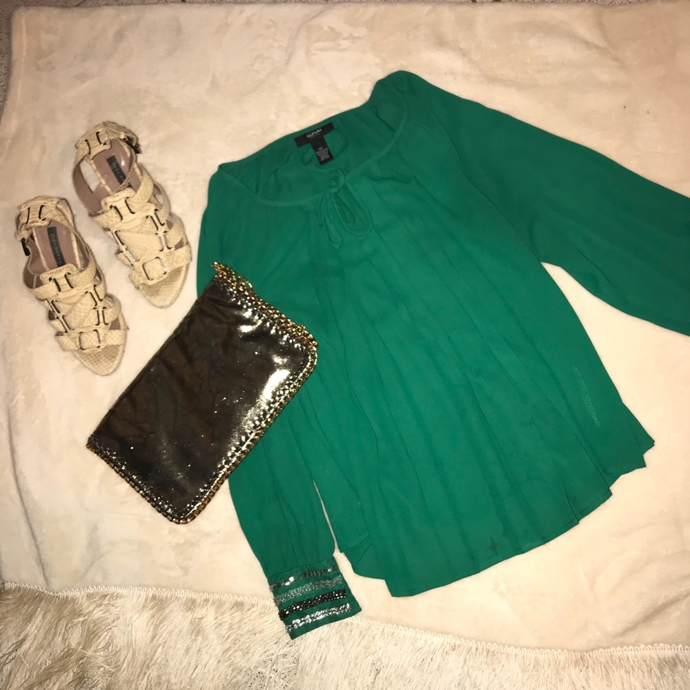 Alfani Pleater Blouse with Sequence